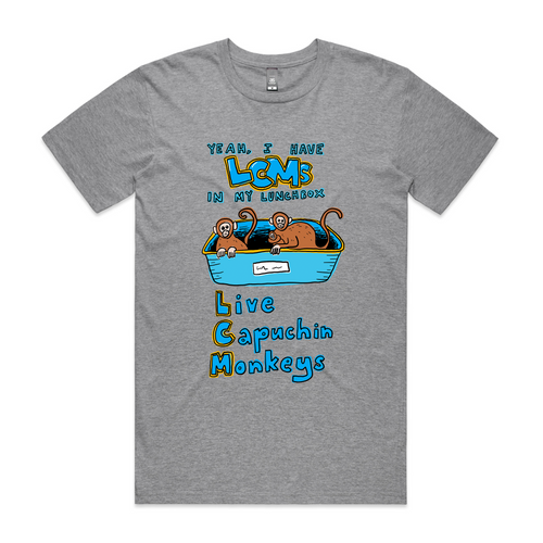 LCMs Tee by Lonely Kids Club. All clothing from our T-shirts to our shorts and hoodies are ethically made, and printed packed and shipped from Sydney.