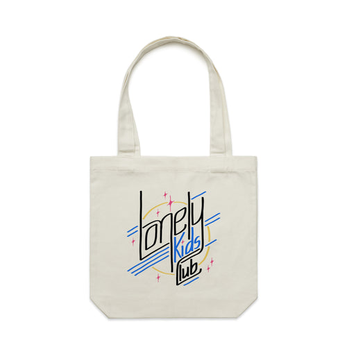 LKC Lines Tote by Lonely Kids Club. All clothing from our T-shirts to our shorts and hoodies are ethically made, and printed packed and shipped from Sydney.