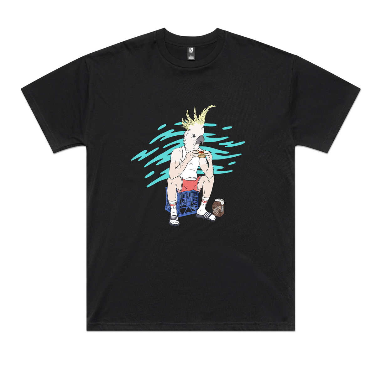 Black oversized t-shirt with This Is Living graphic by Lonely Kids Club