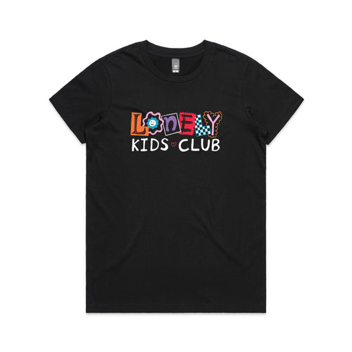 LKC Patchwork Tee by Lonely Kids Club. All clothing from our T-shirts to our shorts and hoodies are ethically made, and printed packed and shipped from Sydney.