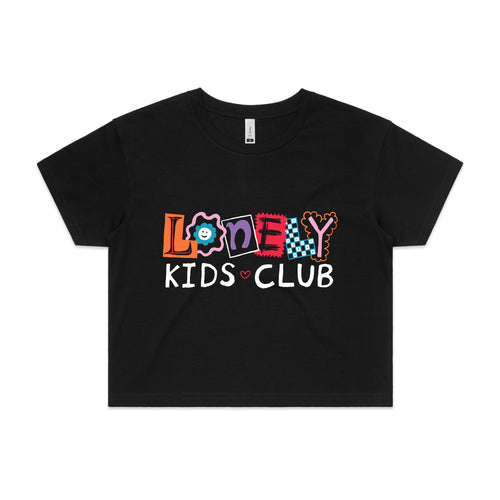 LKC Patchwork Tee by Lonely Kids Club. All clothing from our T-shirts to our shorts and hoodies are ethically made, and printed packed and shipped from Sydney.