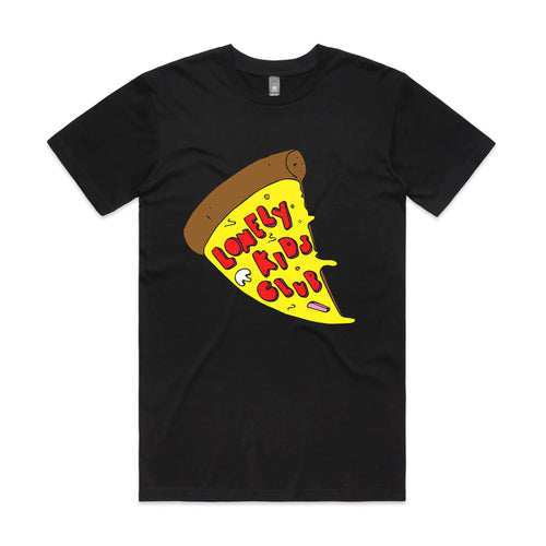 LKC Pizza Tee by Lonely Kids Club. All clothing from our T-shirts to our shorts and hoodies are ethically made, and printed packed and shipped from Sydney.