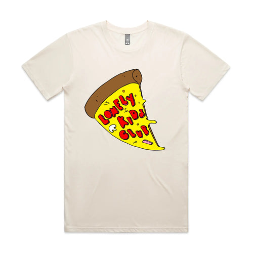 LKC Pizza Tee by Lonely Kids Club. All clothing from our T-shirts to our shorts and hoodies are ethically made, and printed packed and shipped from Sydney.
