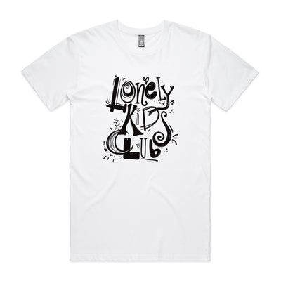 LKC Scribble Tee by Lonely Kids Club. All clothing from our T-shirts to our shorts and hoodies are ethically made, and printed packed and shipped from Sydney.