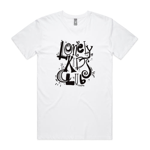 LKC Scribble Tee by Lonely Kids Club. All clothing from our T-shirts to our shorts and hoodies are ethically made, and printed packed and shipped from Sydney.