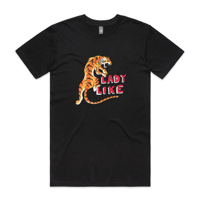 Lady Like Tee by Lonely Kids Club. All clothing from our T-shirts to our shorts and hoodies are ethically made, and printed packed and shipped from Sydney.