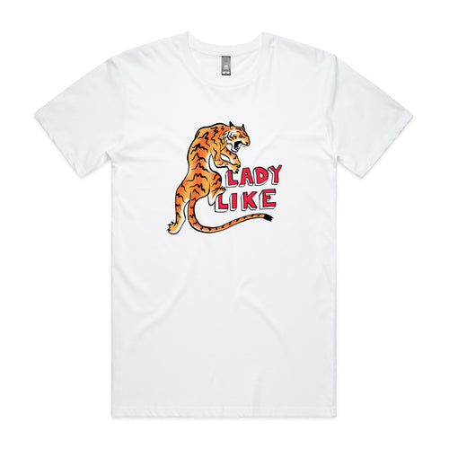 Lady Like Tee by Lonely Kids Club. All clothing from our T-shirts to our shorts and hoodies are ethically made, and printed packed and shipped from Sydney.