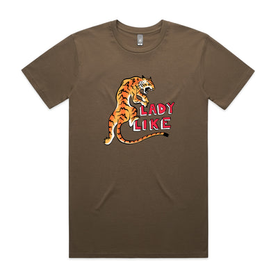 Lady Like Tee by Lonely Kids Club. All clothing from our T-shirts to our shorts and hoodies are ethically made, and printed packed and shipped from Sydney.