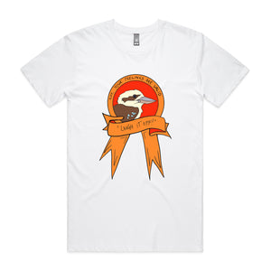 Laugh It Off Tee by Lonely Kids Club. All clothing from our T-shirts to our shorts and hoodies are ethically made, and printed packed and shipped from Sydney.