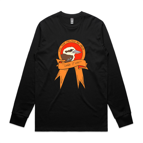 Laugh It Off Tee by Lonely Kids Club. All clothing from our T-shirts to our shorts and hoodies are ethically made, and printed packed and shipped from Sydney.