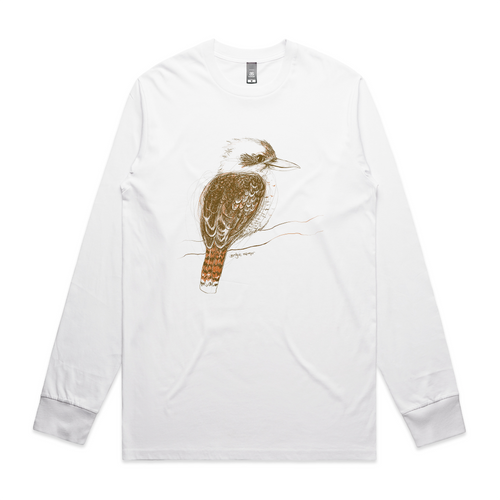 Laughing Kookaburra Tee by Lonely Kids Club. All clothing from our T-shirts to our shorts and hoodies are ethically made, and printed packed and shipped from Sydney.