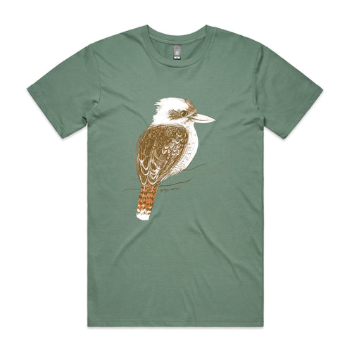 Laughing Kookaburra Tee by Lonely Kids Club. All clothing from our T-shirts to our shorts and hoodies are ethically made, and printed packed and shipped from Sydney.