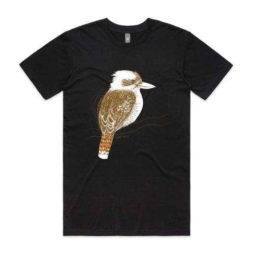 Laughing Kookaburra Tee by Lonely Kids Club. All clothing from our T-shirts to our shorts and hoodies are ethically made, and printed packed and shipped from Sydney.