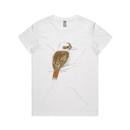 Laughing Kookaburra Tee by Lonely Kids Club. All clothing from our T-shirts to our shorts and hoodies are ethically made, and printed packed and shipped from Sydney.