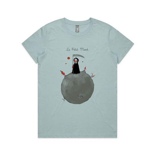 Le Petit Mort Tee by Lonely Kids Club. All clothing from our T-shirts to our shorts and hoodies are ethically made, and printed packed and shipped from Sydney.