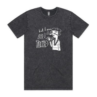 Le Tired Tee by Lonely Kids Club. All clothing from our T-shirts to our shorts and hoodies are ethically made, and printed packed and shipped from Sydney.