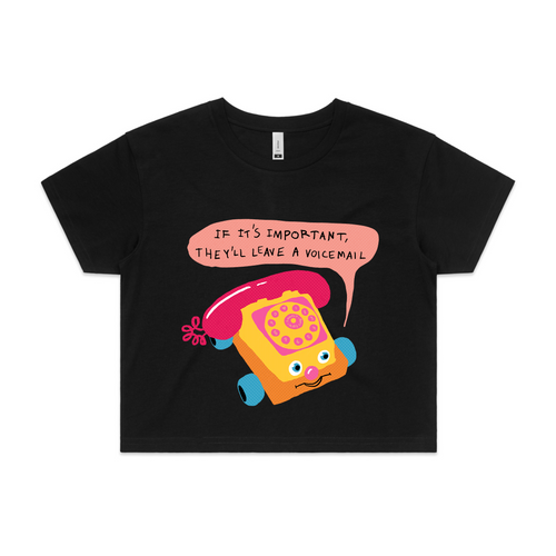Leave A Voicemail Tee by Lonely Kids Club. All clothing from our T-shirts to our shorts and hoodies are ethically made, and printed packed and shipped from Sydney.