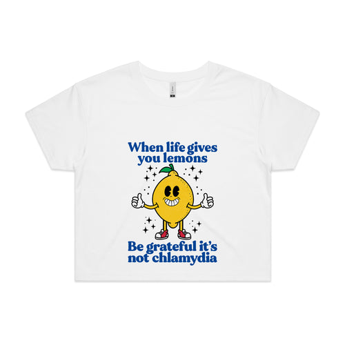 Life Gives You Lemons Tee by Lonely Kids Club. All clothing from our T-shirts to our shorts and hoodies are ethically made, and printed packed and shipped from Sydney.