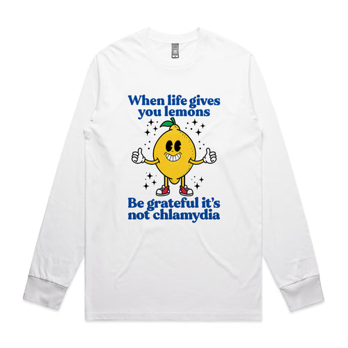Life Gives You Lemons Tee by Lonely Kids Club. All clothing from our T-shirts to our shorts and hoodies are ethically made, and printed packed and shipped from Sydney.