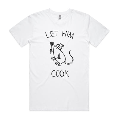 Let Him Cook Tee by Lonely Kids Club. All clothing from our T-shirts to our shorts and hoodies are ethically made, and printed packed and shipped from Sydney.