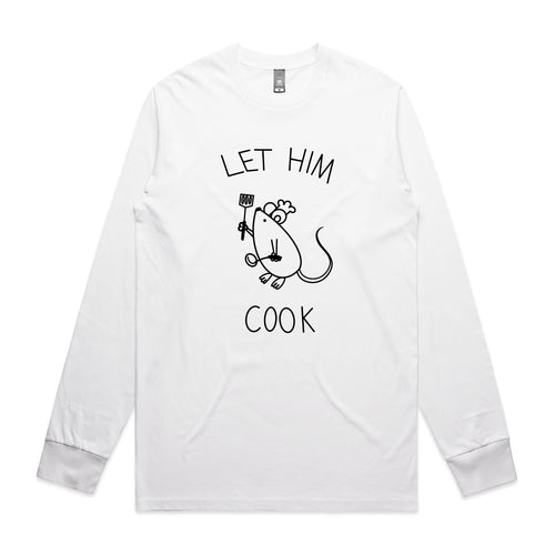Let Him Cook Tee by Lonely Kids Club. All clothing from our T-shirts to our shorts and hoodies are ethically made, and printed packed and shipped from Sydney.