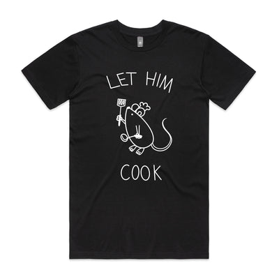 Let Him Cook Tee by Lonely Kids Club. All clothing from our T-shirts to our shorts and hoodies are ethically made, and printed packed and shipped from Sydney.