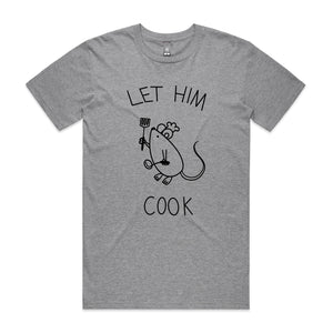 Let Him Cook Tee by Lonely Kids Club. All clothing from our T-shirts to our shorts and hoodies are ethically made, and printed packed and shipped from Sydney.