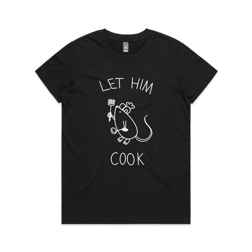 Let Him Cook Tee by Lonely Kids Club. All clothing from our T-shirts to our shorts and hoodies are ethically made, and printed packed and shipped from Sydney.