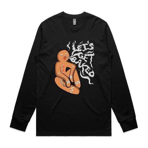 Lets Get Baked Tee by Lonely Kids Club. All clothing from our T-shirts to our shorts and hoodies are ethically made, and printed packed and shipped from Sydney.