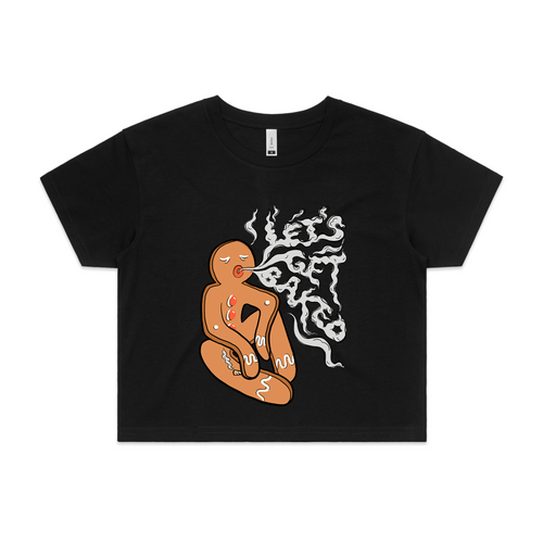 Lets Get Baked Tee by Lonely Kids Club. All clothing from our T-shirts to our shorts and hoodies are ethically made, and printed packed and shipped from Sydney.