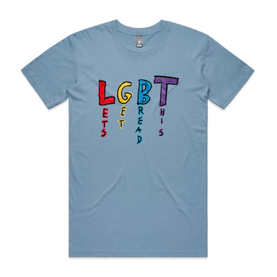 Let's Get Bread This Tee by Lonely Kids Club. All clothing from our T-shirts to our shorts and hoodies are ethically made, and printed packed and shipped from Sydney.