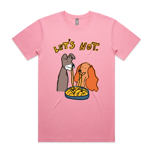 Let's Not Tee by Lonely Kids Club. All clothing from our T-shirts to our shorts and hoodies are ethically made, and printed packed and shipped from Sydney.
