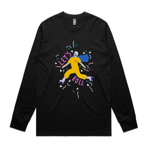 Let's Roll Tee by Lonely Kids Club. All clothing from our T-shirts to our shorts and hoodies are ethically made, and printed packed and shipped from Sydney.