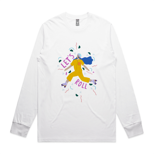 Let's Roll Tee by Lonely Kids Club. All clothing from our T-shirts to our shorts and hoodies are ethically made, and printed packed and shipped from Sydney.