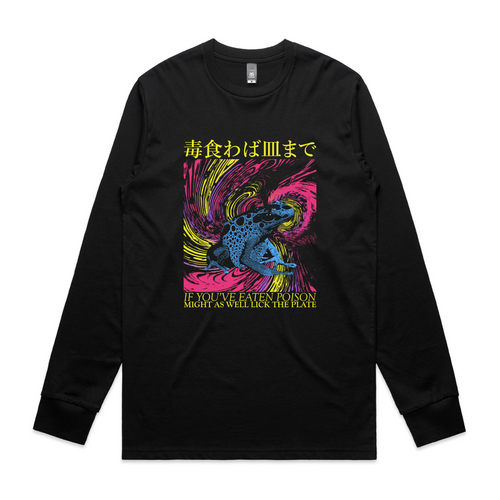 Lick The Plate Tee by Lonely Kids Club. All clothing from our T-shirts to our shorts and hoodies are ethically made, and printed packed and shipped from Sydney.