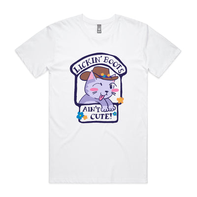 Lickin' Boots Tee by Lonely Kids Club. All clothing from our T-shirts to our shorts and hoodies are ethically made, and printed packed and shipped from Sydney.