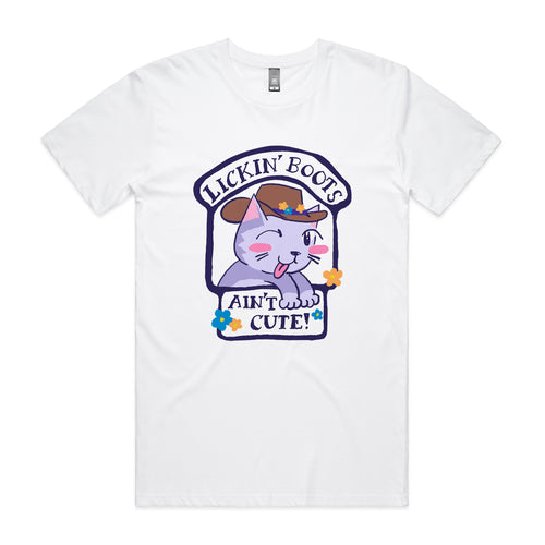 Lickin' Boots Tee by Lonely Kids Club. All clothing from our T-shirts to our shorts and hoodies are ethically made, and printed packed and shipped from Sydney.