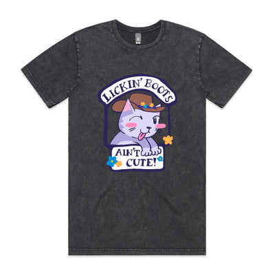 Lickin' Boots Tee by Lonely Kids Club. All clothing from our T-shirts to our shorts and hoodies are ethically made, and printed packed and shipped from Sydney.