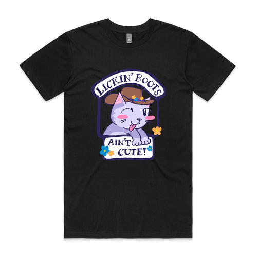 Lickin' Boots Tee by Lonely Kids Club. All clothing from our T-shirts to our shorts and hoodies are ethically made, and printed packed and shipped from Sydney.
