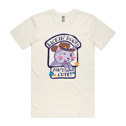 Lickin' Boots Tee by Lonely Kids Club. All clothing from our T-shirts to our shorts and hoodies are ethically made, and printed packed and shipped from Sydney.