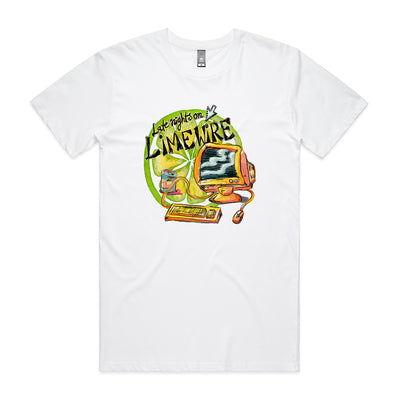 Late Nights On Limewire Tee by Lonely Kids Club. All clothing from our T-shirts to our shorts and hoodies are ethically made, and printed packed and shipped from Sydney.