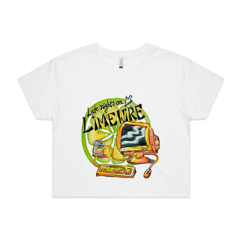 Late Nights On Limewire Tee by Lonely Kids Club. All clothing from our T-shirts to our shorts and hoodies are ethically made, and printed packed and shipped from Sydney.