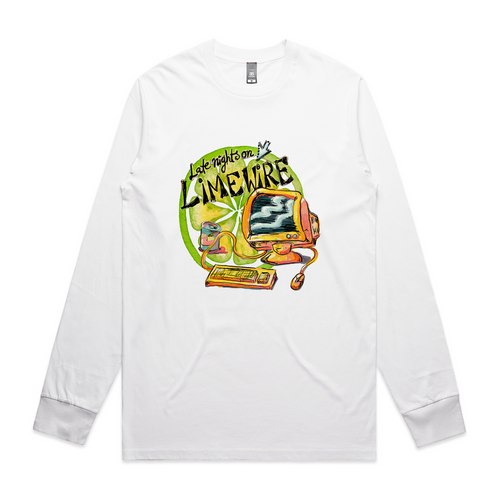 Late Nights On Limewire Tee by Lonely Kids Club. All clothing from our T-shirts to our shorts and hoodies are ethically made, and printed packed and shipped from Sydney.