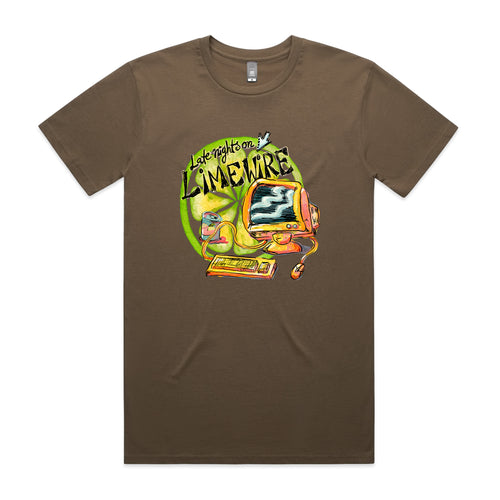 Late Nights On Limewire Tee by Lonely Kids Club. All clothing from our T-shirts to our shorts and hoodies are ethically made, and printed packed and shipped from Sydney.