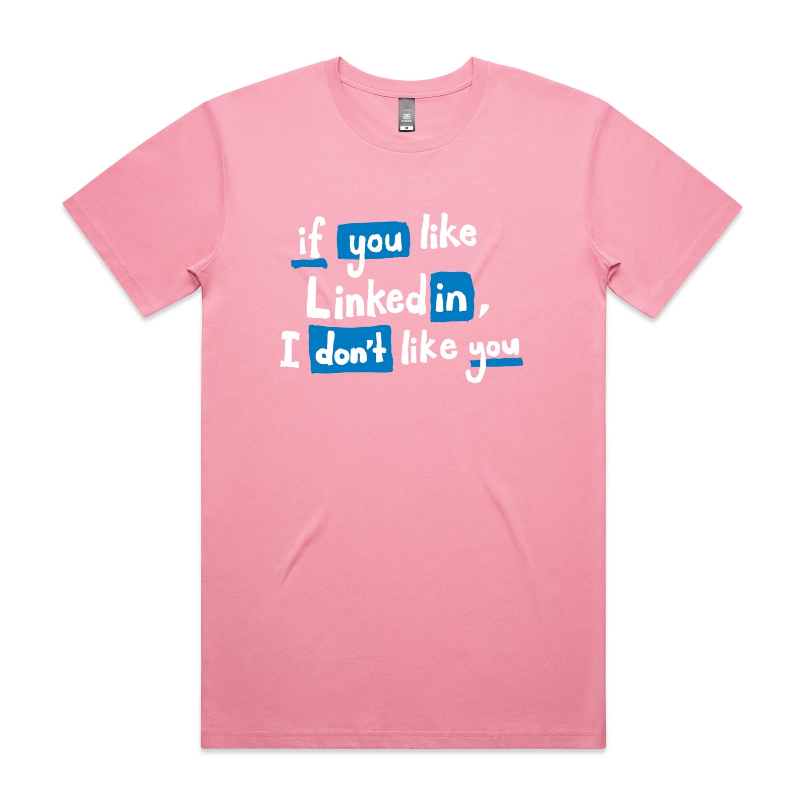 Bubblegum unisex t-shirt with LinkedIn graphic by Lonely Kids Club
