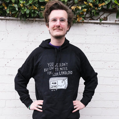 Live Termites Hoodie by Lonely Kids Club. All clothing from our T-shirts to our shorts and hoodies are ethically made, and printed packed and shipped from Sydney.