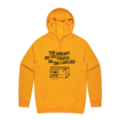 Live Termites Hoodie by Lonely Kids Club. All clothing from our T-shirts to our shorts and hoodies are ethically made, and printed packed and shipped from Sydney.