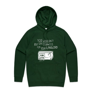 Live Termites Hoodie by Lonely Kids Club. All clothing from our T-shirts to our shorts and hoodies are ethically made, and printed packed and shipped from Sydney.