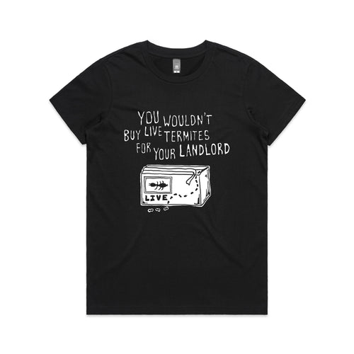 Live Termites Tee by Lonely Kids Club. All clothing from our T-shirts to our shorts and hoodies are ethically made, and printed packed and shipped from Sydney.