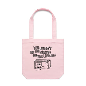 Live Termites Tote by Lonely Kids Club. All clothing from our T-shirts to our shorts and hoodies are ethically made, and printed packed and shipped from Sydney.